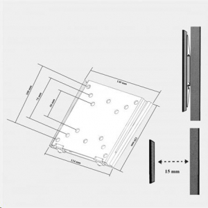 Harmantrade L05 13"-27" fix monitor fali tartó fekete